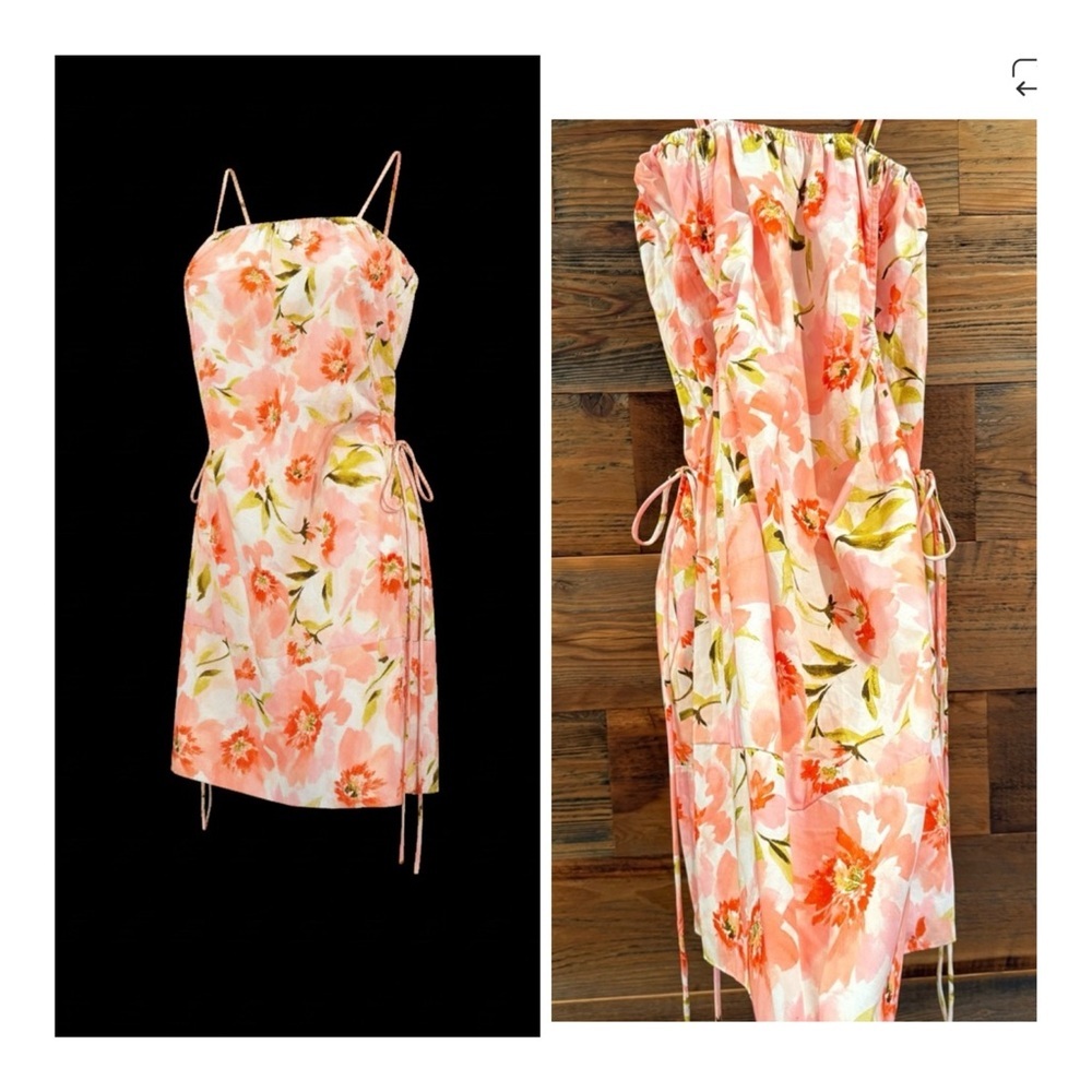 MISA LA ‘Farrow’ Floral Pink and White Sundress NWT